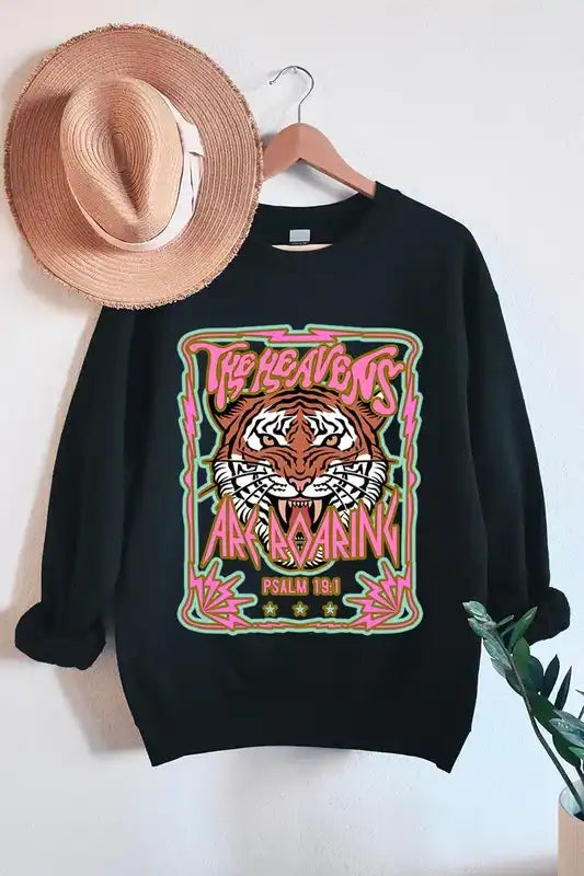 Heavens Roaring Tiger Graphic Sweatshirts