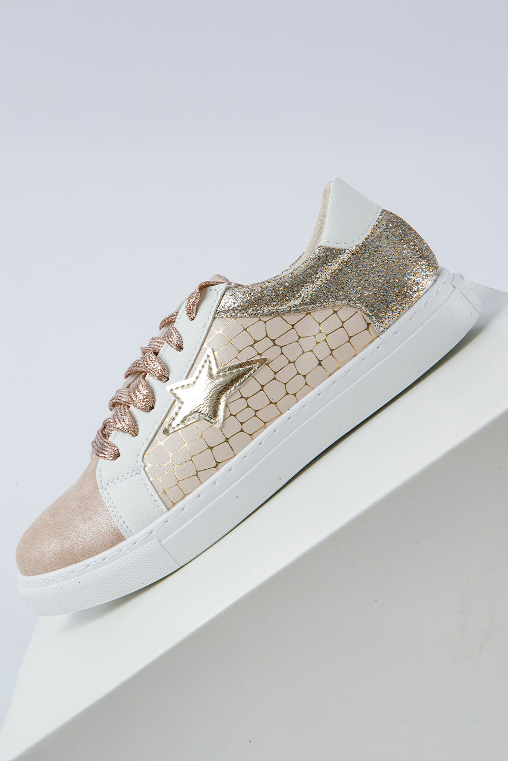 Glitter Star Patchwork Sneakers