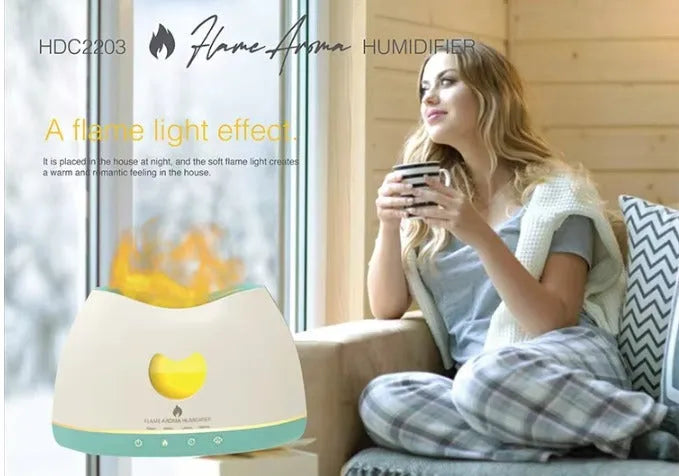 2024 New Types Essential Oil Diffuser Flame Diffuser Cool Mist Air Humidifier For Baby - Whatever You Like Shop