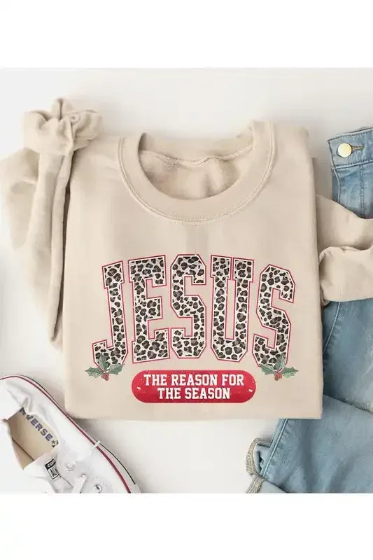 Leopard Jesus Sweatshirt - Whatever You Like Shop