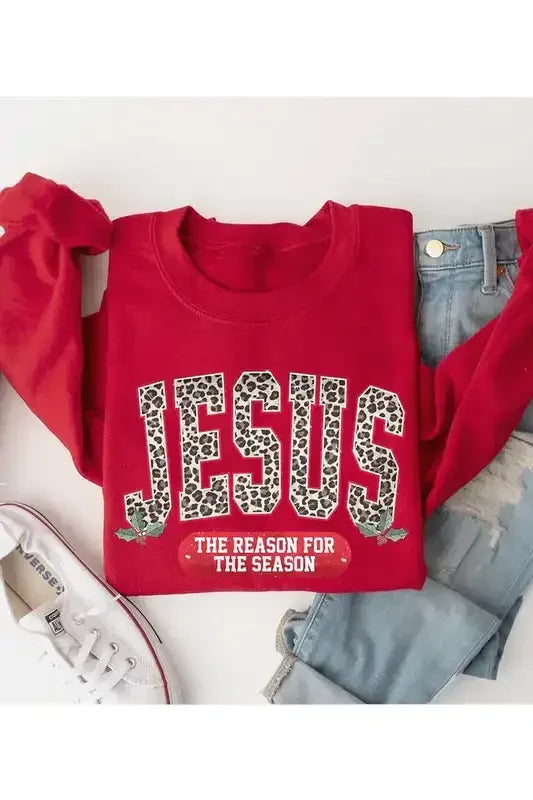 Leopard Jesus Sweatshirt - Whatever You Like Shop
