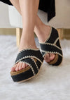 NINA DOUBLE BUCKLE BANDS COMFORTABLE WEDGES