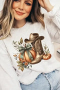 Pumpkin Western Fall Graphic Sweatshirts - Whatever You Like Shop