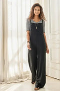 Plus Boho Terry Wide Leg Jumpsuits with Pocket - Whatever You Like Shop