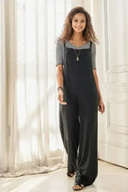 Plus Boho Terry Wide Leg Jumpsuits with Pocket - Whatever You Like Shop