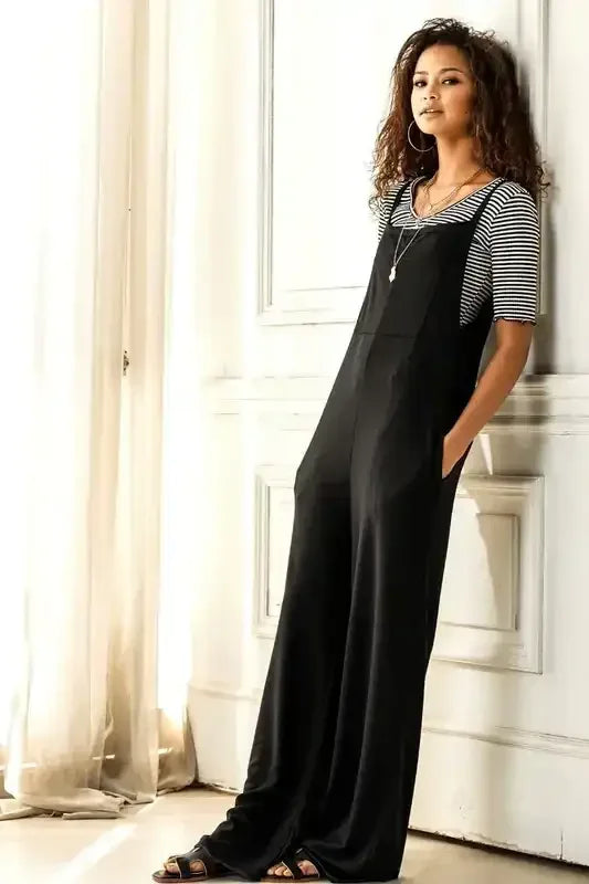 Boho Terry Wide Leg Jumpsuits with Pocket - Whatever You Like Shop