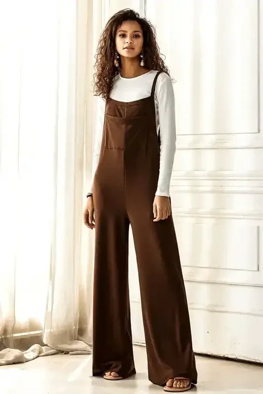 Boho Terry Wide Leg Jumpsuits with Pocket - Whatever You Like Shop