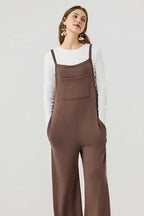 Boho Terry Wide Leg Jumpsuits with Pocket - Whatever You Like Shop