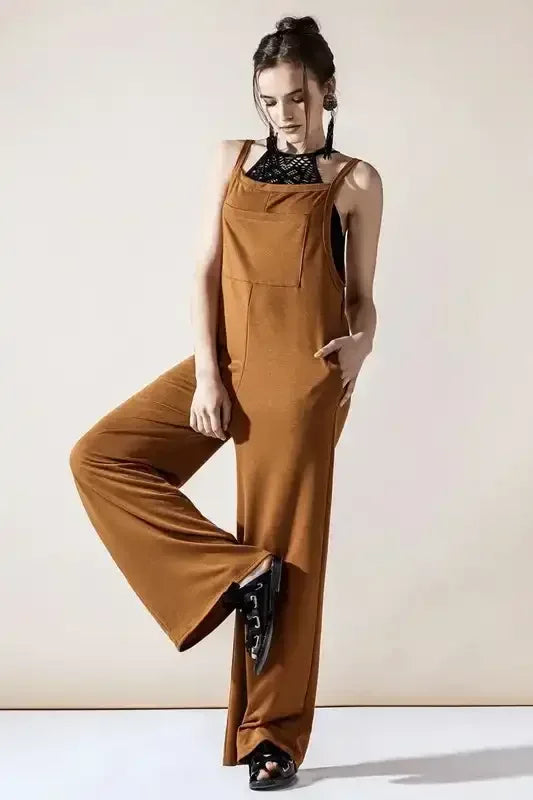 Boho Terry Wide Leg Jumpsuits with Pocket - Whatever You Like Shop