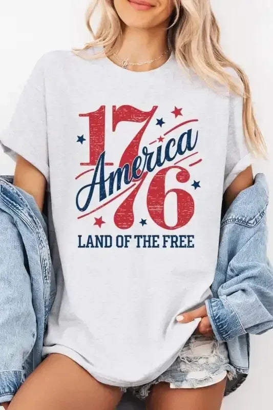 America 1776 Graphic Heavy Cotton Tee - Whatever You Like Shop
