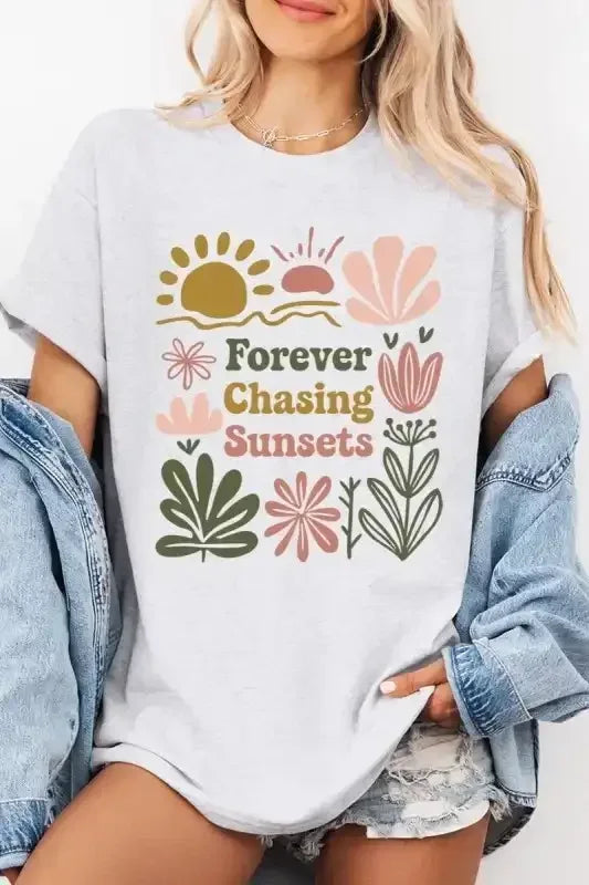 Forever Chasing Sunsets Graphic Tee - Whatever You Like Shop