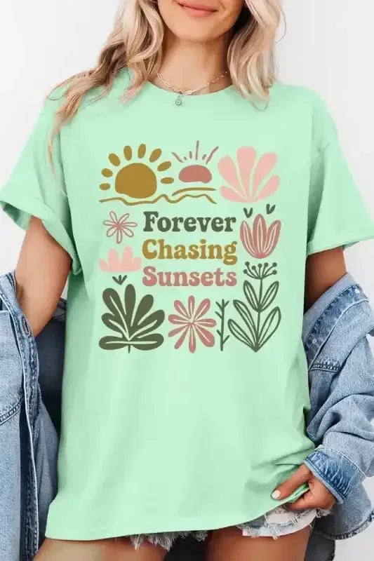 Forever Chasing Sunsets Graphic Tee - Whatever You Like Shop