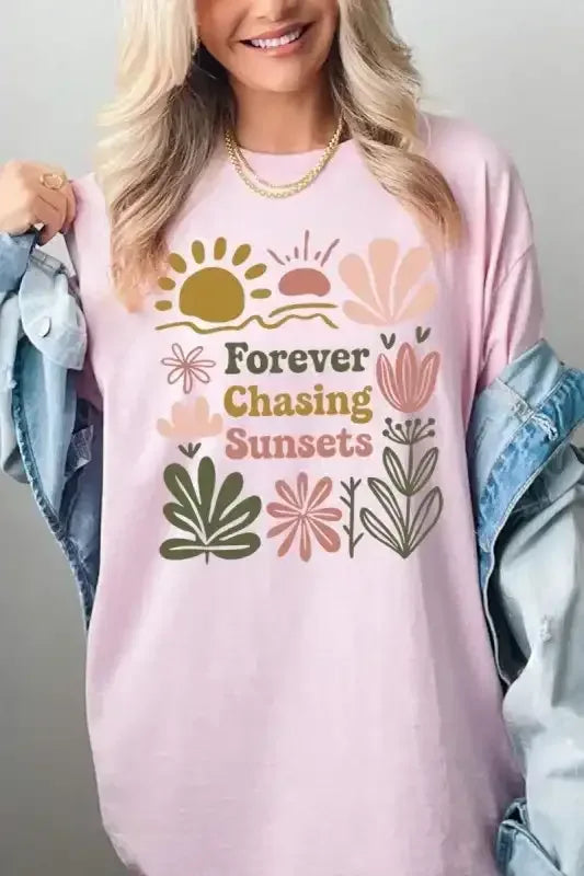 Forever Chasing Sunsets Graphic Tee - Whatever You Like Shop