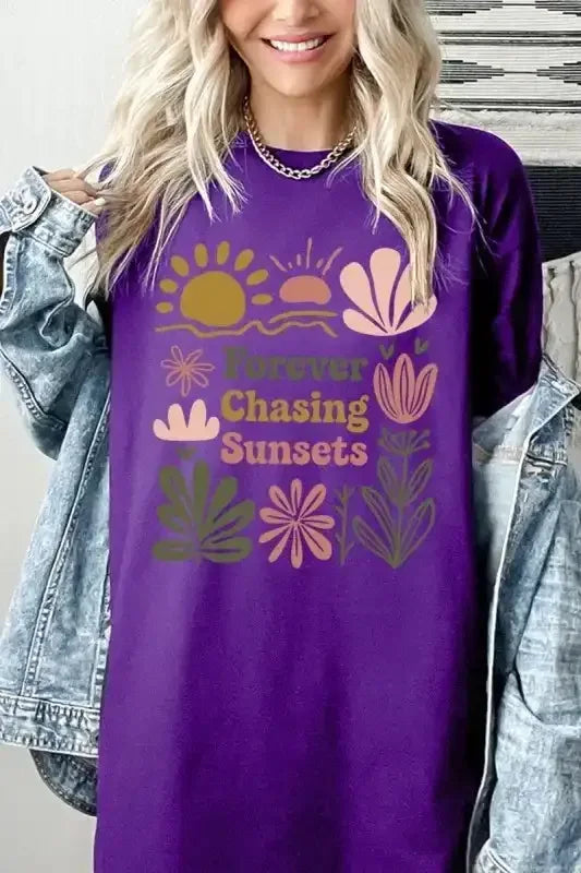 Forever Chasing Sunsets Graphic Tee - Whatever You Like Shop