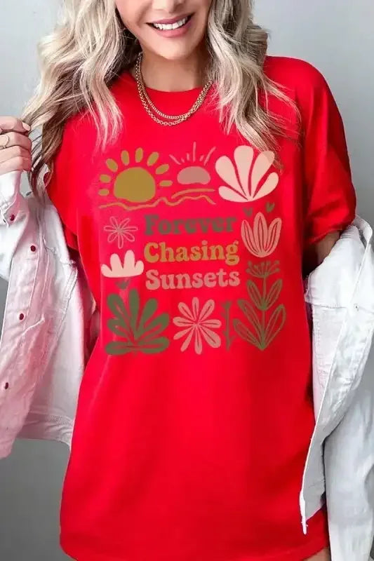 Forever Chasing Sunsets Graphic Tee - Whatever You Like Shop