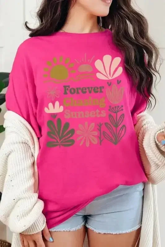Forever Chasing Sunsets Graphic Tee - Whatever You Like Shop