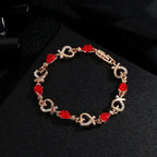 Rhinestones Heart-Shaped Bracelet - Whatever You Like Shop