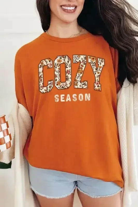 Cozy Season Graphic Heavy Cotton Tee - Whatever You Like Shop