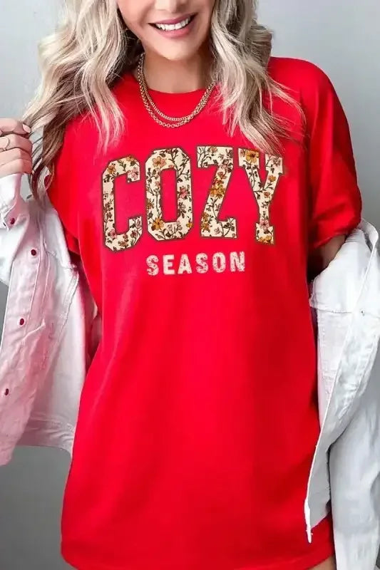 Cozy Season Graphic Heavy Cotton Tee - Whatever You Like Shop