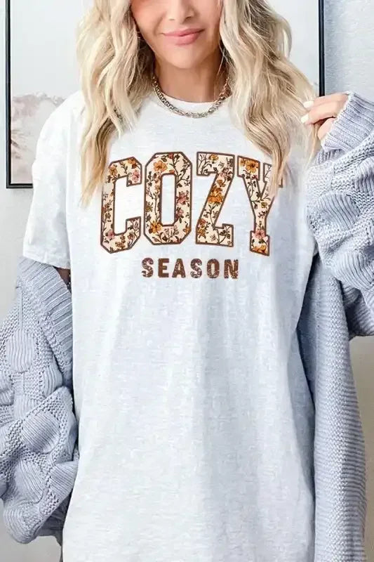 Cozy Season Graphic Heavy Cotton Tee - Whatever You Like Shop