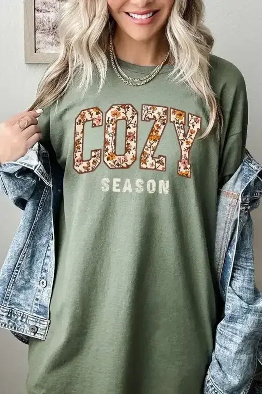 Cozy Season Graphic Heavy Cotton Tee - Whatever You Like Shop