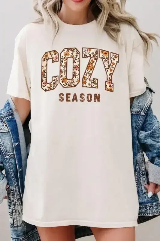 Cozy Season Graphic Heavy Cotton Tee - Whatever You Like Shop