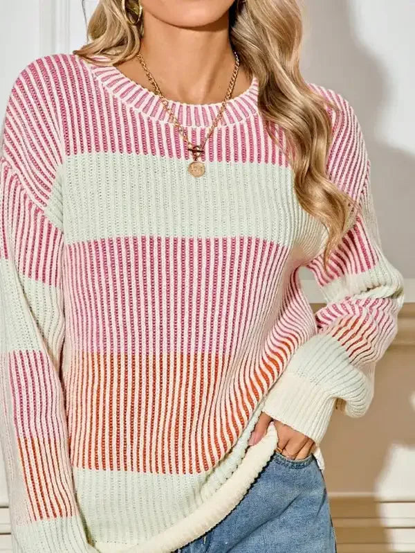 Lantern Rib Knitted Sweater - Whatever You Like Shop