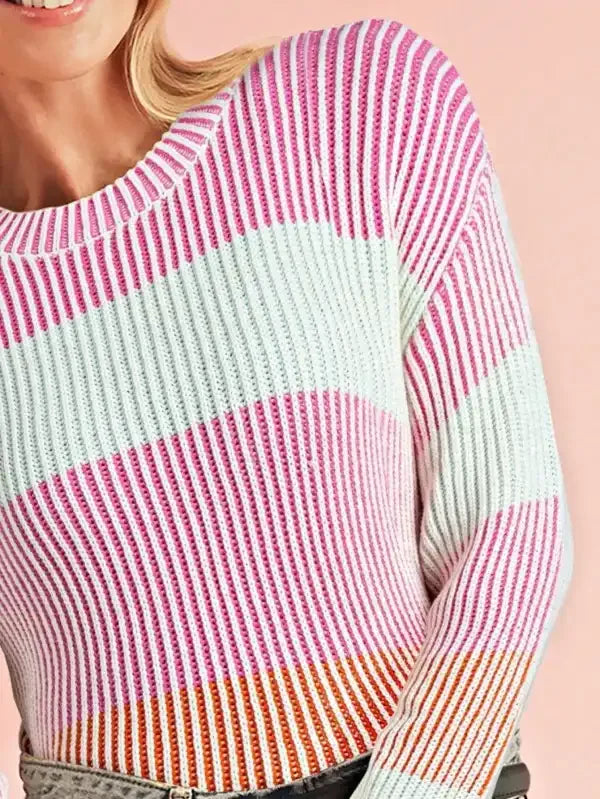 Lantern Rib Knitted Sweater - Whatever You Like Shop