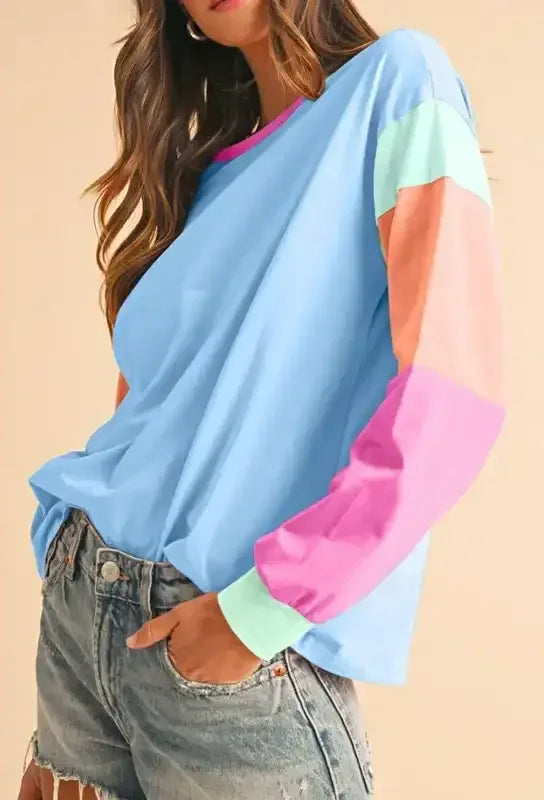 Boho Color Block Top - Whatever You Like Shop