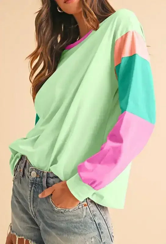 Boho Color Block Top - Whatever You Like Shop