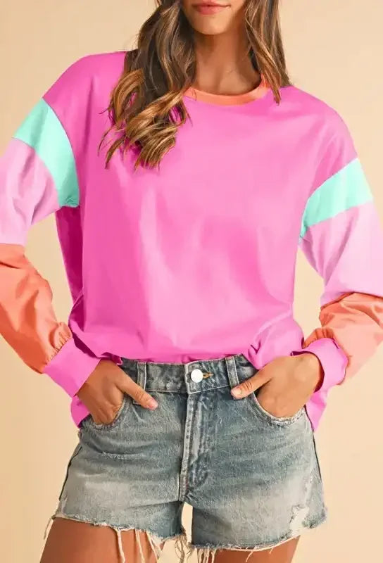 Boho Color Block Top - Whatever You Like Shop