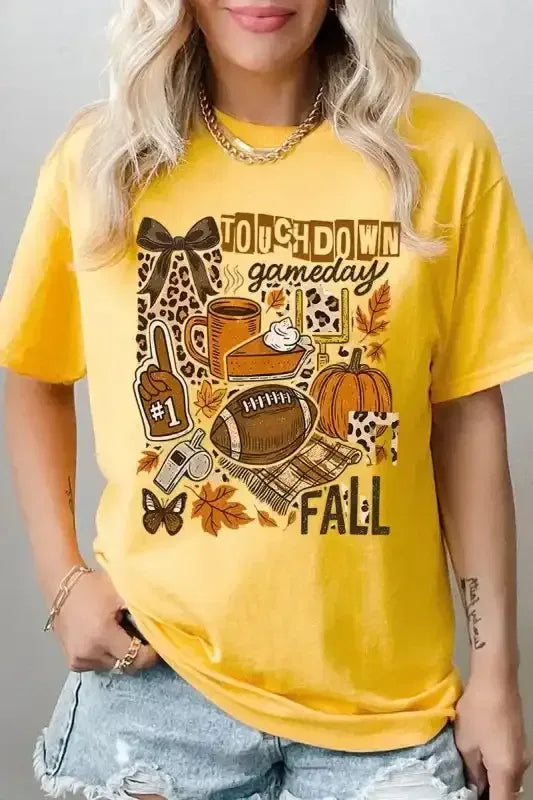 Fall Football Graphic T-Shirt - Whatever You Like Shop
