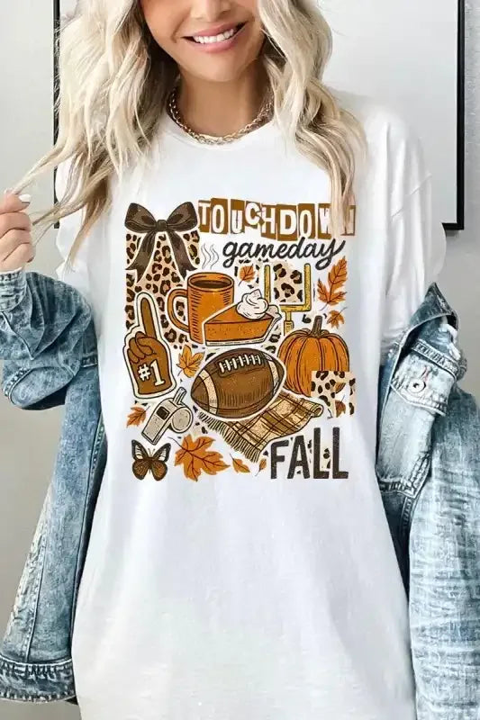 Fall Football Graphic T-Shirt - Whatever You Like Shop