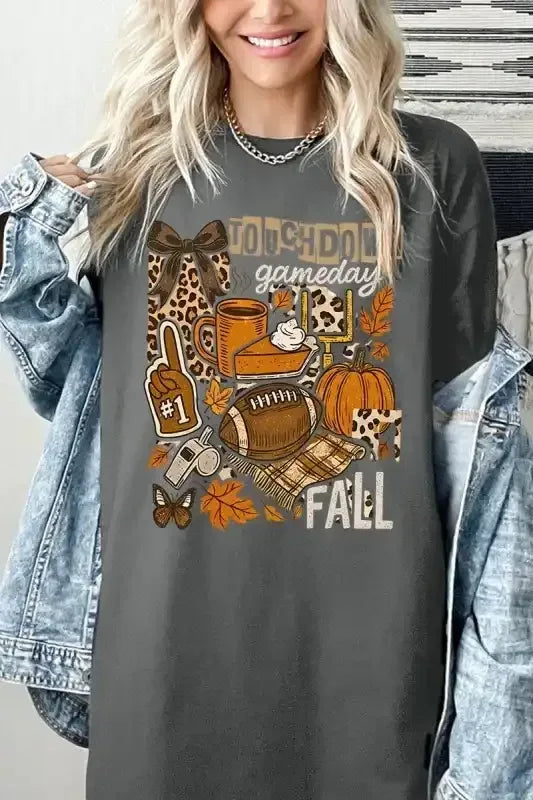 Fall Football Graphic T-Shirt - Whatever You Like Shop