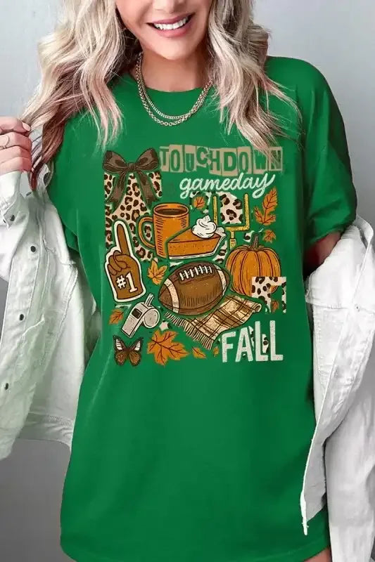 Fall Football Graphic T-Shirt - Whatever You Like Shop