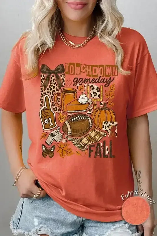 Fall Football Graphic T-Shirt - Whatever You Like Shop