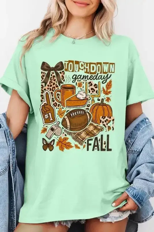 Fall Football Graphic T-Shirt - Whatever You Like Shop