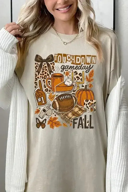 Fall Football Graphic T-Shirt - Whatever You Like Shop