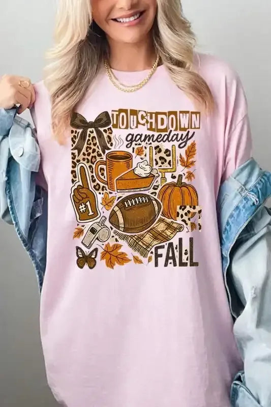 Fall Football Graphic T-Shirt - Whatever You Like Shop