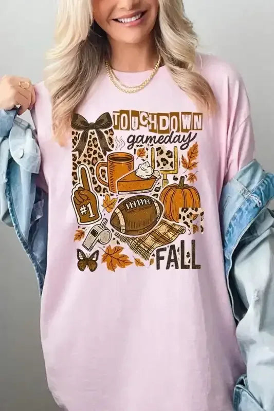 Fall Football Graphic T-Shirt - Whatever You Like Shop