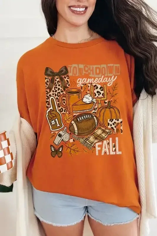 Fall Football Graphic T-Shirt - Whatever You Like Shop