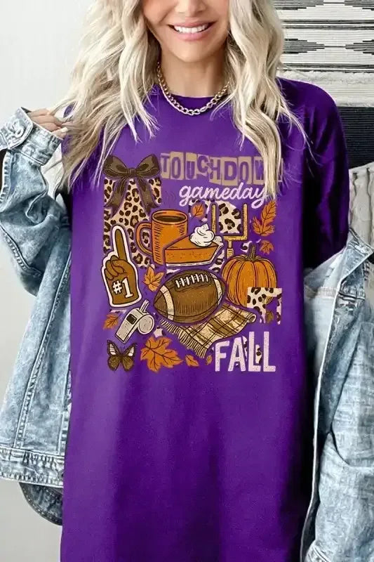 Fall Football Graphic T-Shirt - Whatever You Like Shop