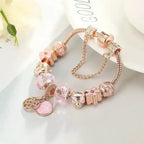 Fashion Rose Gold Charm Bracelet - Whatever You Like Shop