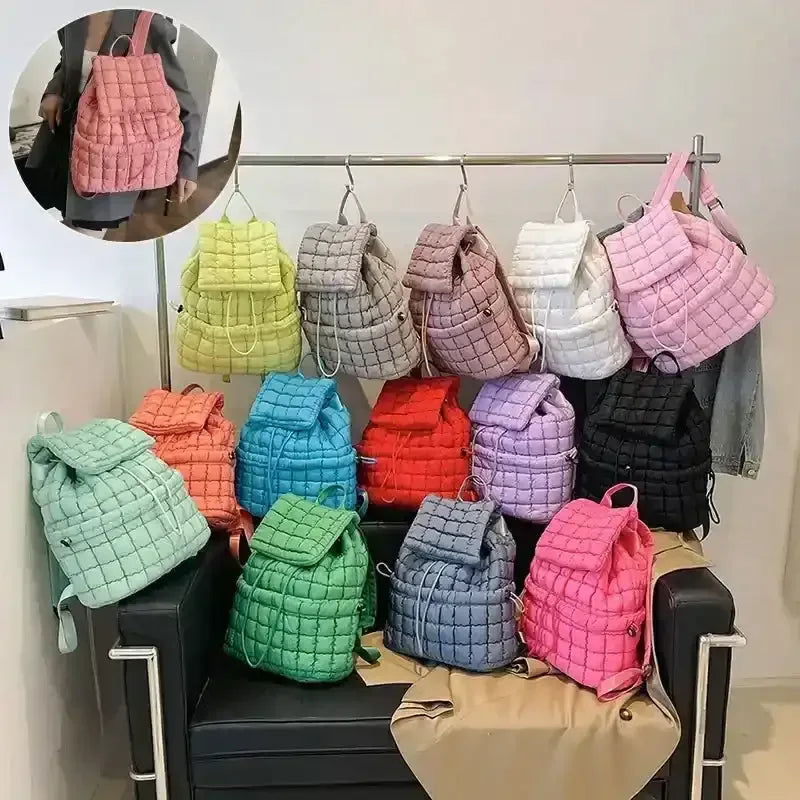 Quilted Puffy Down Backpack - Whatever You Like Shop