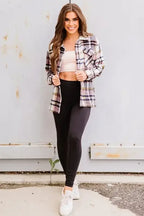 Plaid Pocketed Button Front Shacket - Whatever You Like Shop
