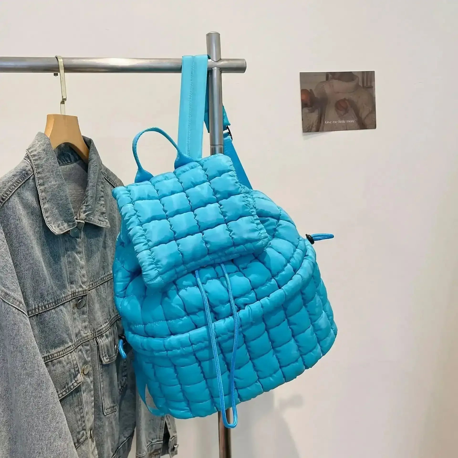 Quilted Puffy Down Backpack - Whatever You Like Shop