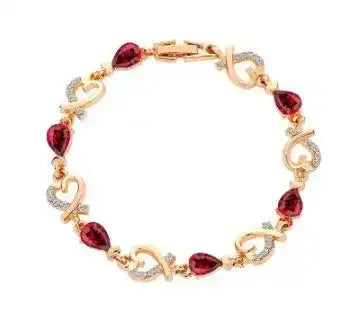 Rhinestones Heart-Shaped Bracelet - Whatever You Like Shop