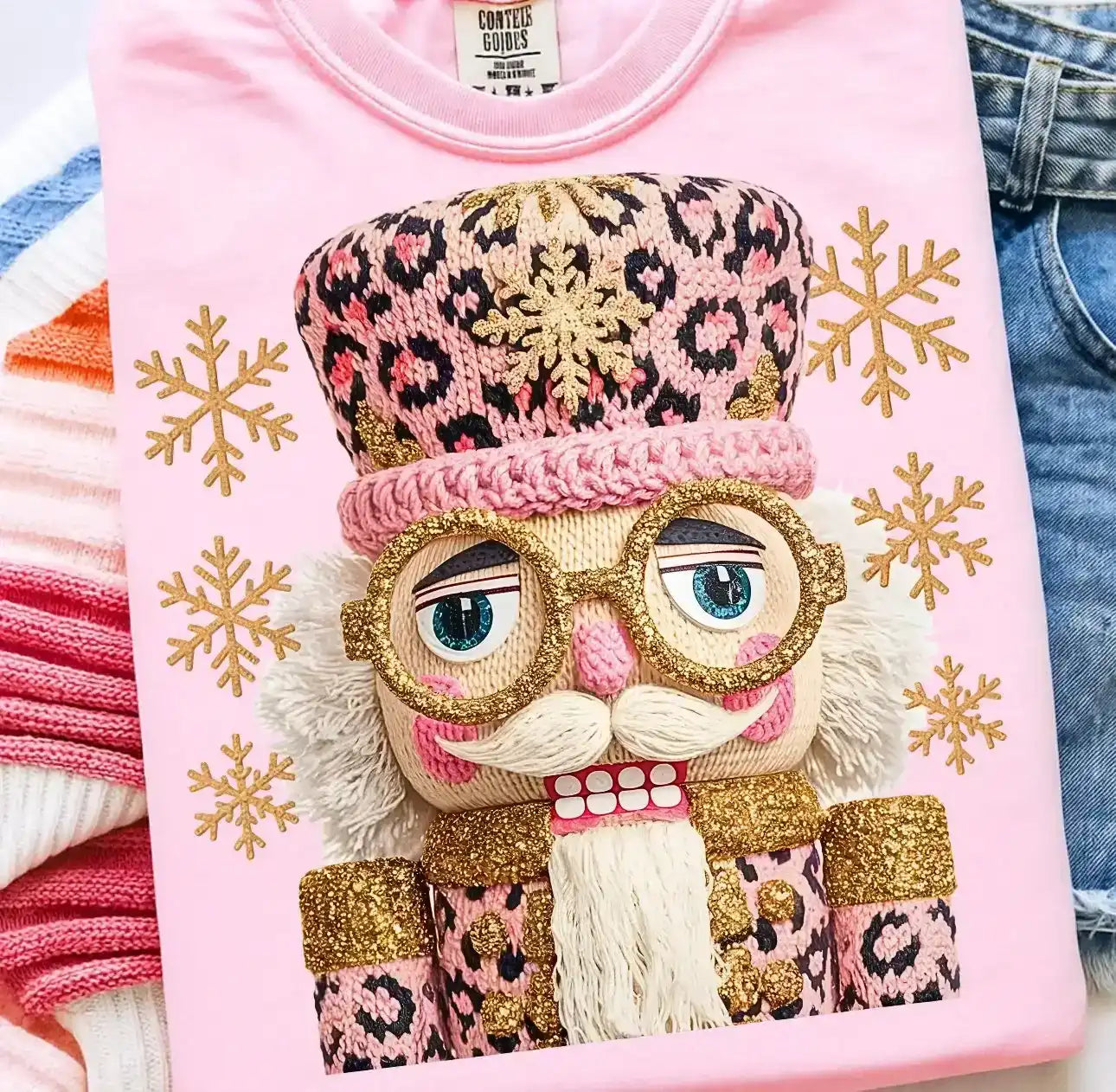 Pink Leopard Nutcracker Graphic Sweatshirt or T-Shirt - Whatever You Like Shop