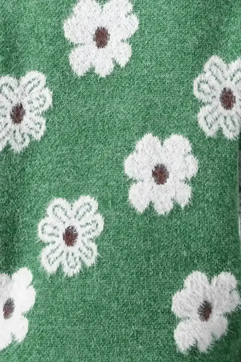 Flower Half Zip Sweater - Whatever You Like Shop