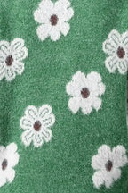 Flower Half Zip Sweater - Whatever You Like Shop